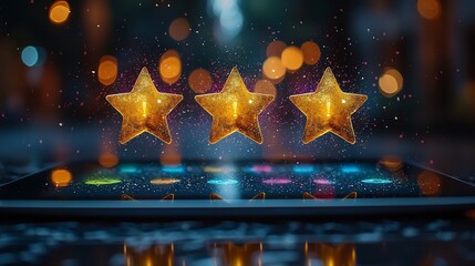 Automated Sentiment Analysis and Review Visualization on Digital Tablet