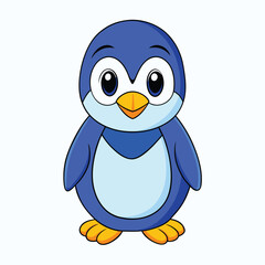 A cute penguin cartoon vector 