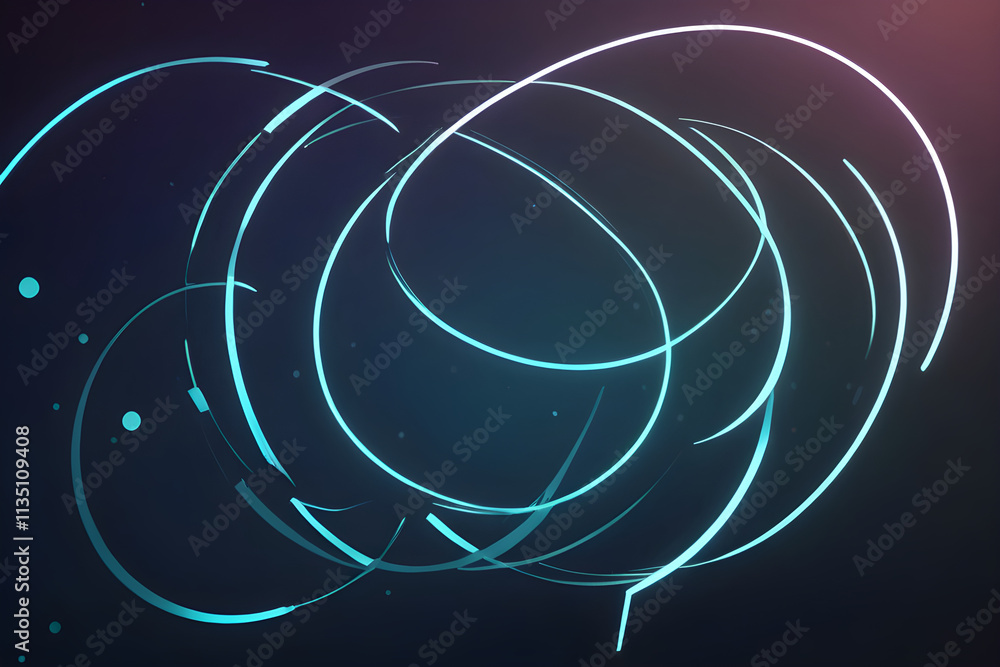 Aufkleber glowing swirling lines creating futuristic abstract background
