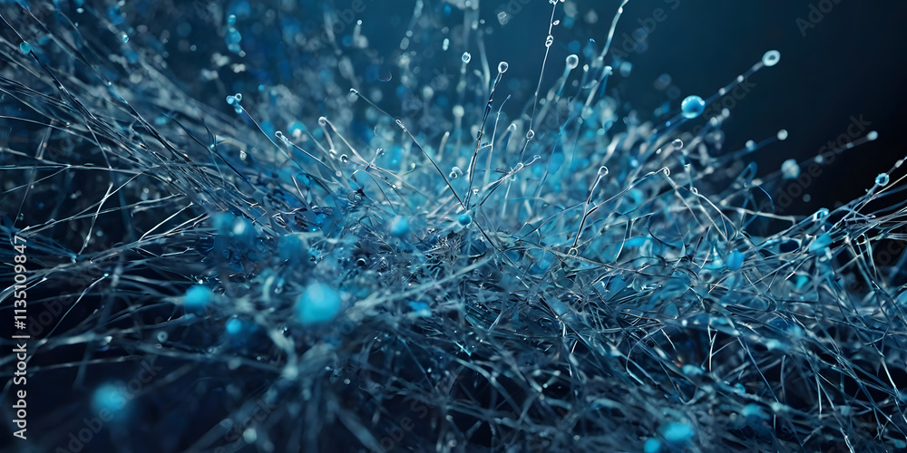 Poster abstract blue liquid splash: a captivating abstract image of a blue liquid splashing and creating in