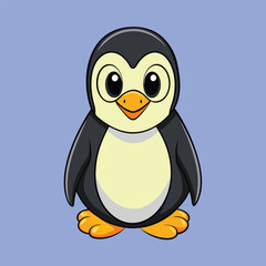 A cute penguin cartoon vector 