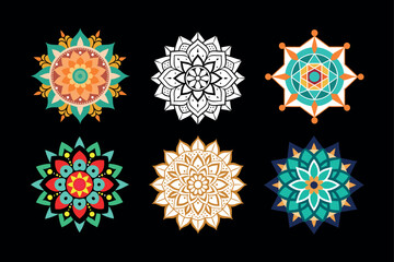 Traditional Mandala Designs - Colorful and Outline Patterns for Creative Projects 20