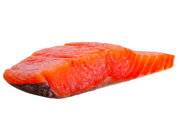 Lightly salted red salmon fish isolate