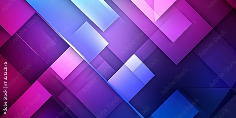 Aufkleber background with geometric shapes in shades of purple and blue, creating an abstract design that is b