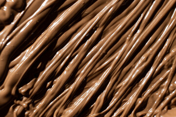 Macro Texture Natural Melted Milk Chocolate Top View