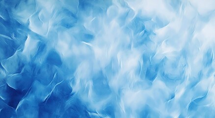 Obraz premium Abstract blue watercolor background with a light sky-blue color and white brush strokes, creating an artistic and fluid pattern.