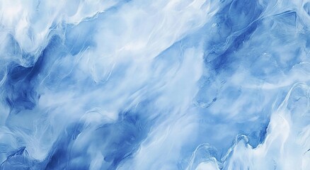 Abstract blue watercolor background with a light sky-blue color and white brush strokes, creating an artistic and fluid pattern.