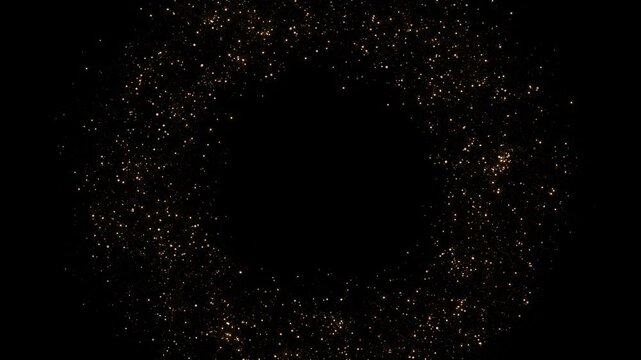 Golden glitter background Beautiful transition real 4K Gold Explosion effect. Festive Fireworks Floating sparkles. Glowing Particles. Overlay Particle, luxury awards ceremony, Oscar awards performance