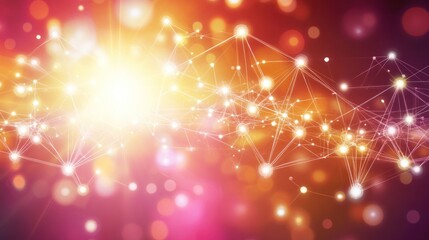 Obraz premium Abstract Network Connections Illuminated Background