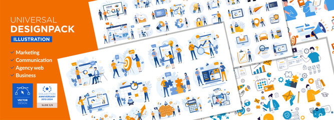 Universal Design pack : Marketing, communication, agence web, business

