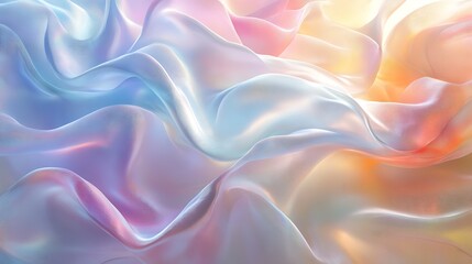 Holographic pastel rainbow background with irides