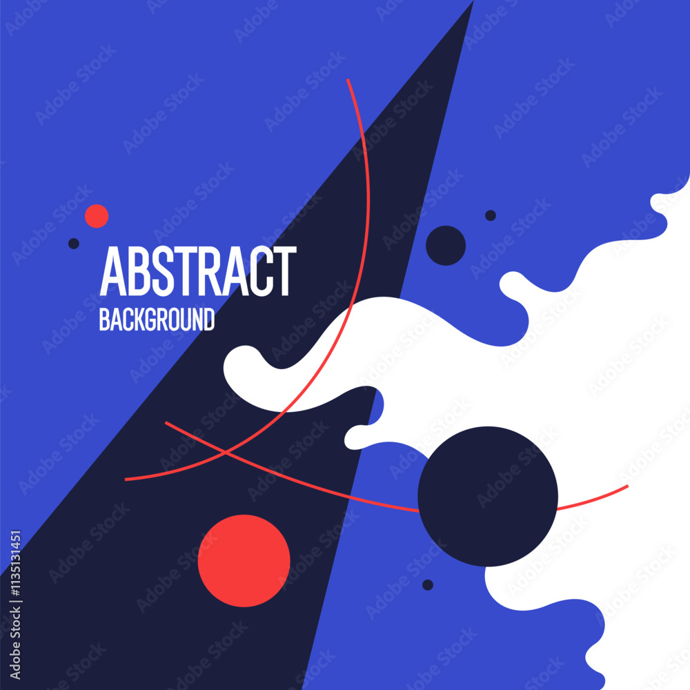 Poster modern geometric composition of various shapes. illustration for design. abstract background in the 