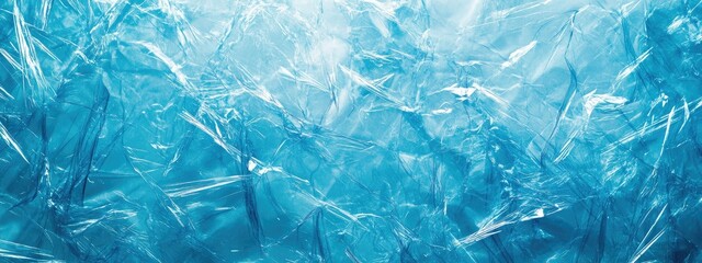 Obraz premium Background with texture of the blue transparent cellophane.
