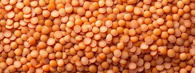 Texture of uncooked red lentils.