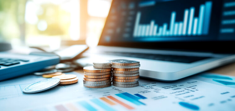 Financial planning for property loan repayment home office digital analysis bright workspace strategic investment asset management