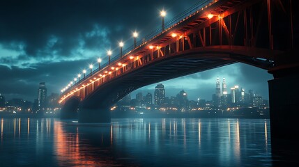 Fototapeta premium Urban Mystique Illustration with Cityscapes, Neon Lights, and Mysterious Atmosphere