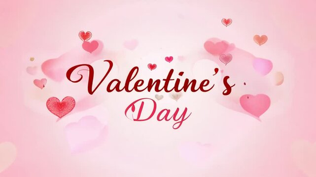 "Happy Valentine's Day&rdquo;  z dekoracją w kształcie serca, idealne na dzień zakochanych w walentynki.