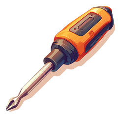 Illustration of a screwdriver and tools