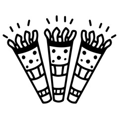 new year trumpet doodle