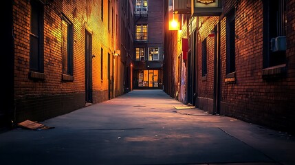 Obraz premium Urban Mystique Illustration with Cityscapes, Neon Lights, and Mysterious Atmosphere