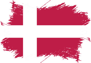 Vector illustration of grunge Denmark flag