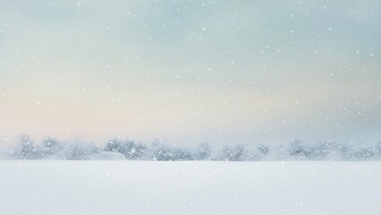 A soft, dreamy, blurred winter landscape.