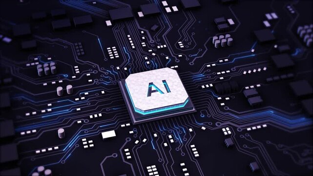 AI artificial bot intelligence and data mining. Chat text generative AI. Neural Chat GPT deep learning. Computer chip technology. Futuristic cyber innovation automation and autonomous brain.