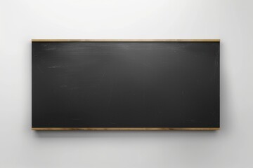 Blank Blackboard on White Wall: A Clean Slate for Ideas and Learning
