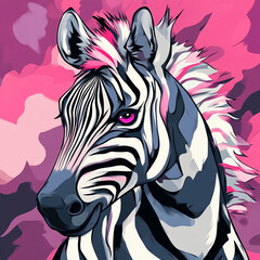 Zebra anime concept full color illustration
