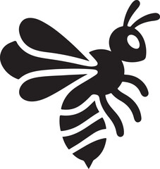 Bee silhouette vector illustration.