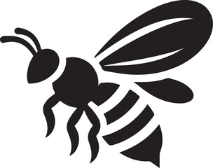 Bee silhouette vector illustration.