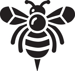 Bee silhouette vector illustration.