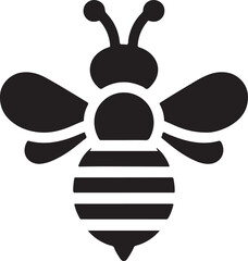 Bee silhouette vector illustration.