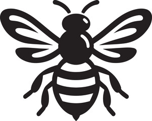 Bee silhouette vector illustration.