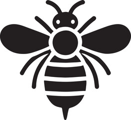 Bee silhouette vector illustration.