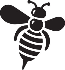 Bee silhouette vector illustration.