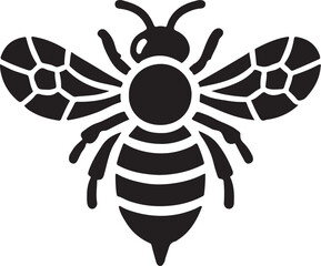Bee silhouette vector illustration.