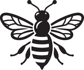 Bee silhouette vector illustration.