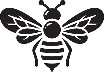 Bee silhouette vector illustration.