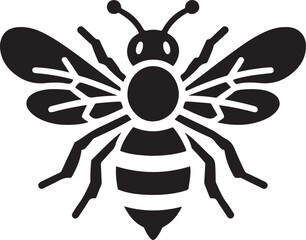 Bee silhouette vector illustration.
