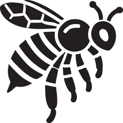 Bee silhouette vector illustration.