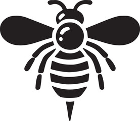 Bee silhouette vector illustration.