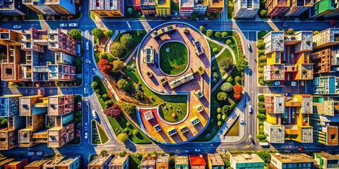 Stunning Aerial Photography Capturing the Essence of Number 9 in Urban Landscapes and Nature, Showcasing Unique Structures and Patterns from Above