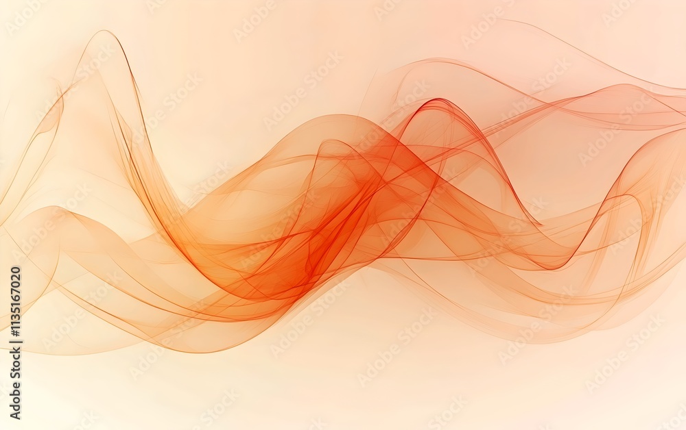 Poster a mesmerizing abstract background featuring flowing waves in shades of orange, creating a warm and d