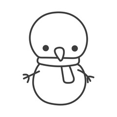 cute doodle snowman