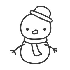 cute doodle snowman