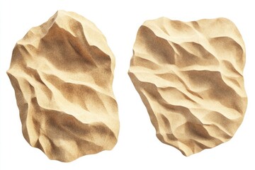 super realistic sand. isolated on a white background. design assets on sheet. kicked up messy sand in a super realistic style.