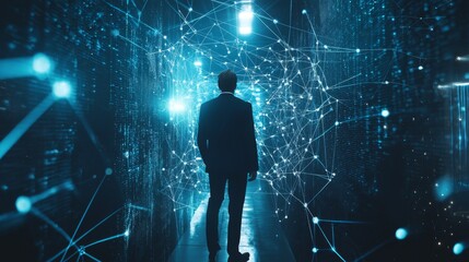 Futuristic Tech Corridor: A Visionary Journey into the Digital Realm