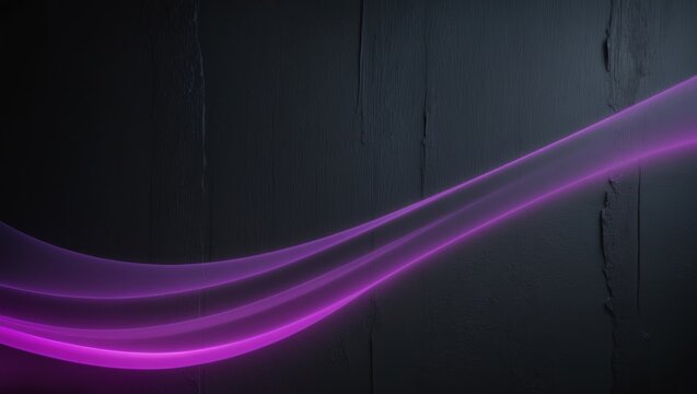 Abstract smooth pink neon wave against a dark textured background, creating a dynamic and modern atmosphere suitable for technology or nightlife themes.