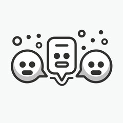  2D feedback web icon in line style